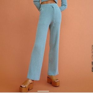 Ribbed knit pants